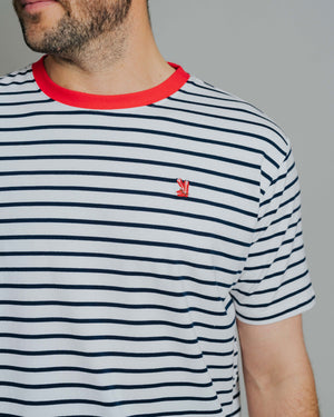 T-shirt - Navy/White Stripe