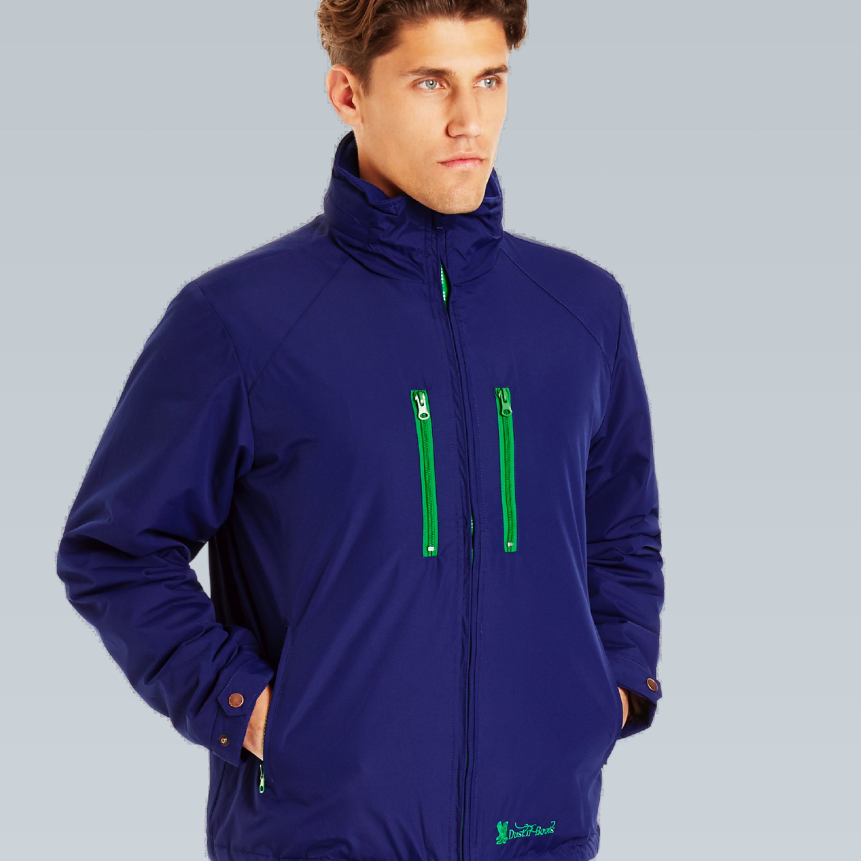 Unisex Coat - Cobalt/Green
