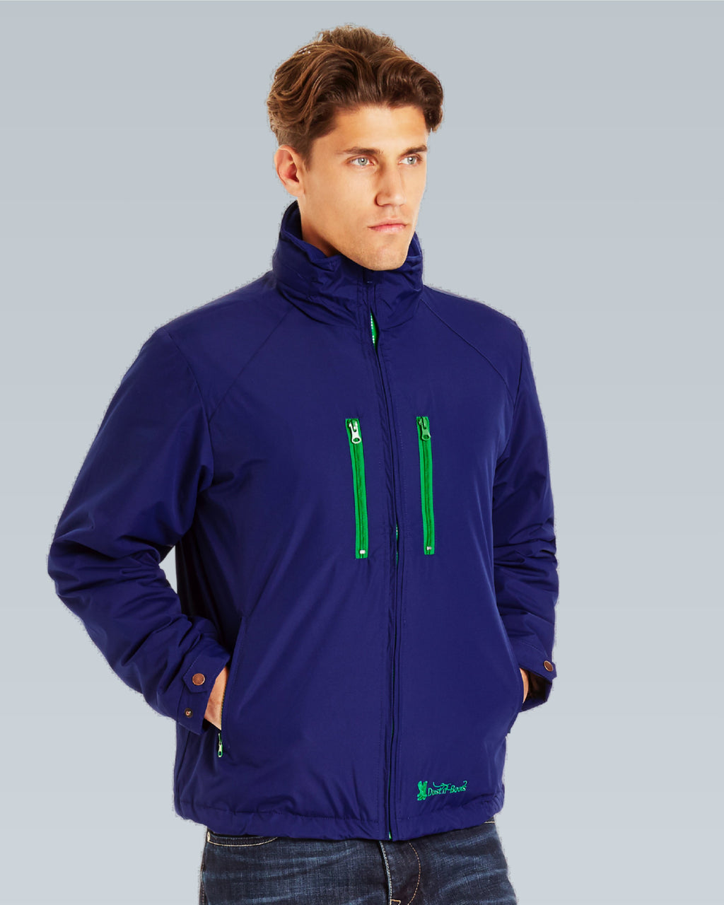 Unisex Coat - Cobalt/Green