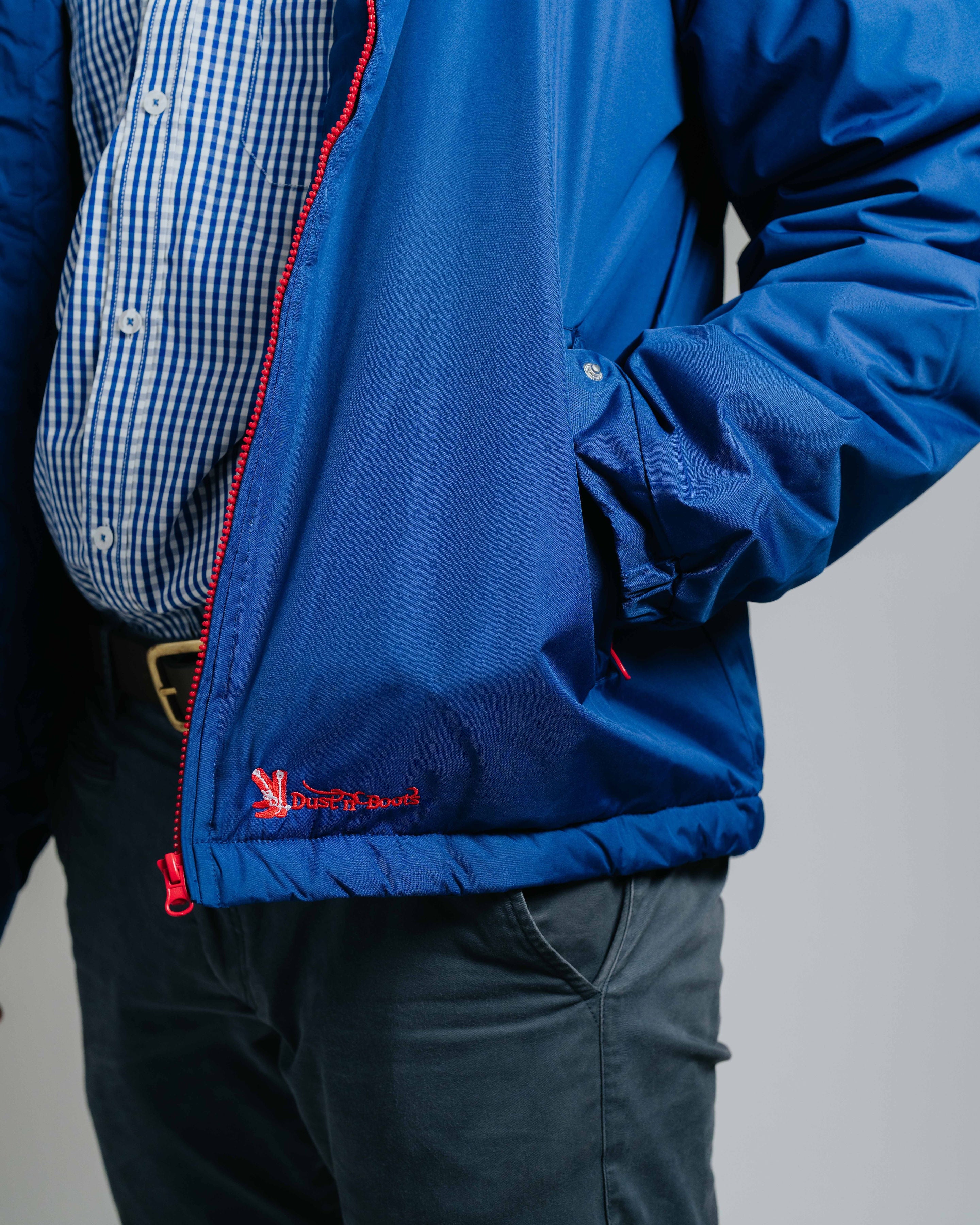 Unisex Coat - Cobalt/Red