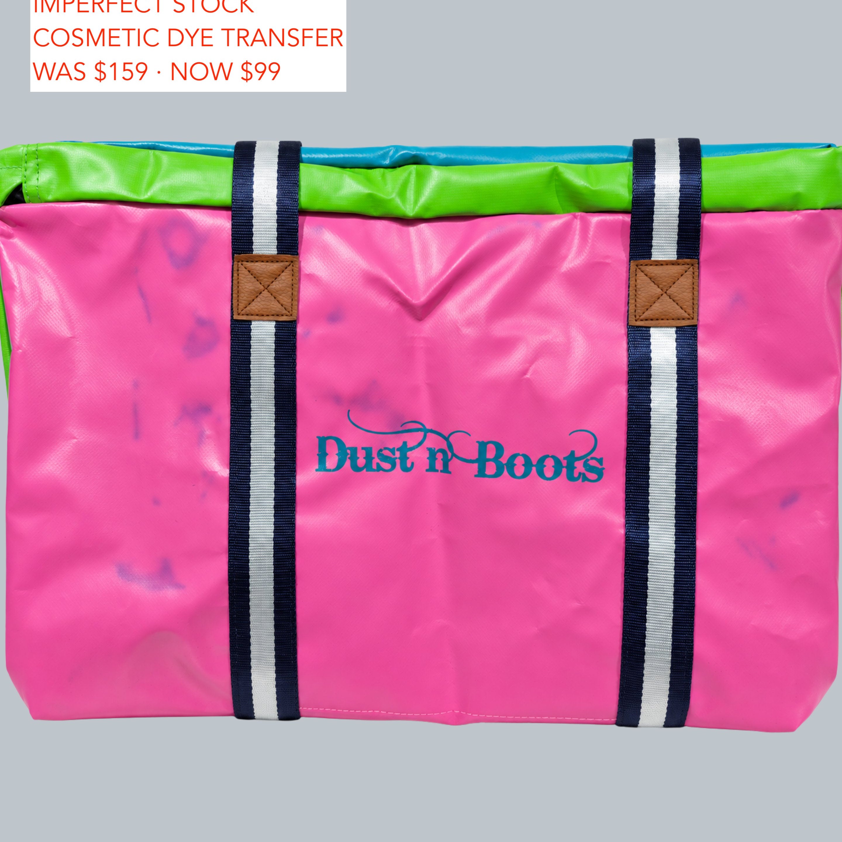 Vinyl Bag Pink/Lime/Aqua - Imperfect