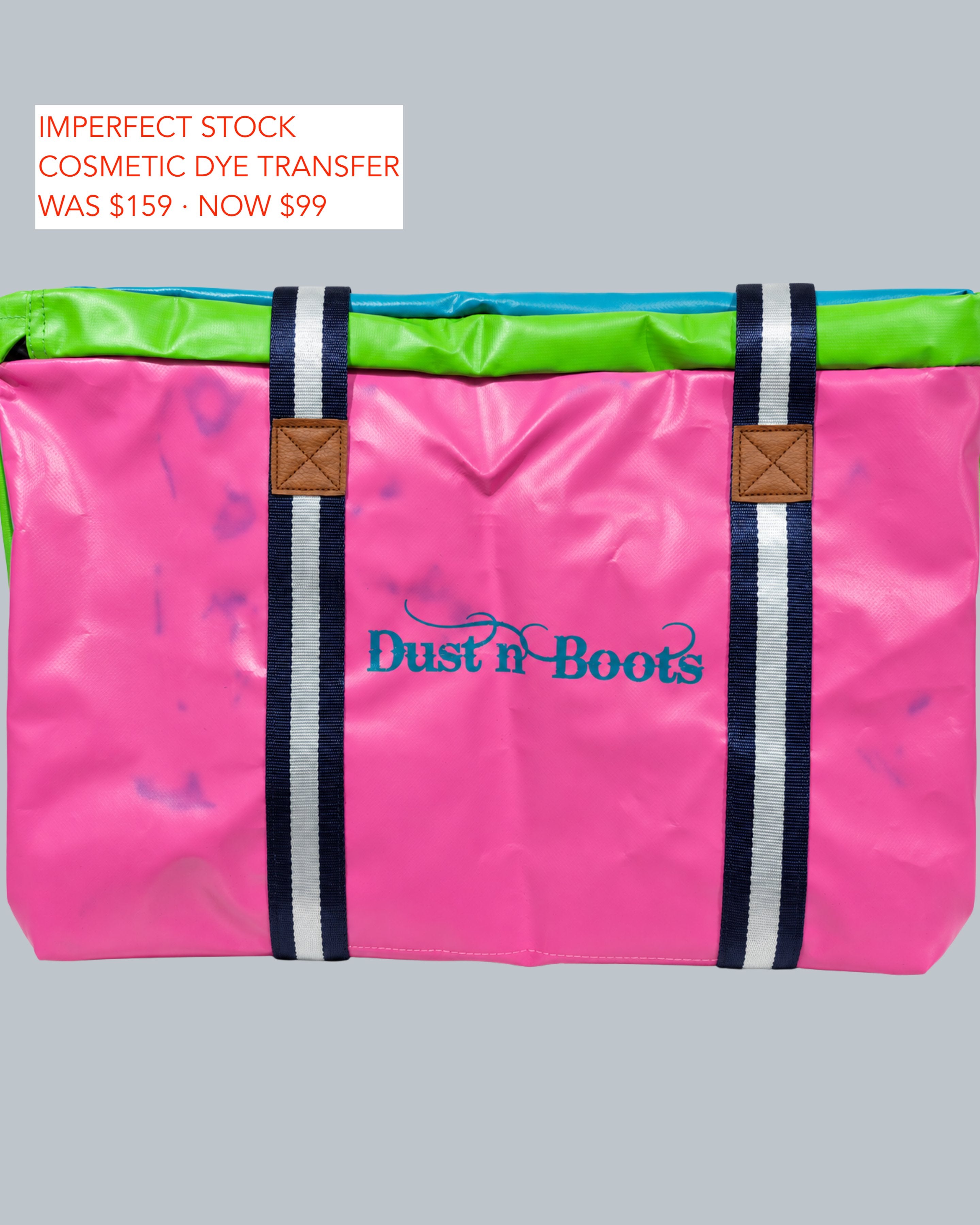 Vinyl Bag Pink/Lime/Aqua - Imperfect