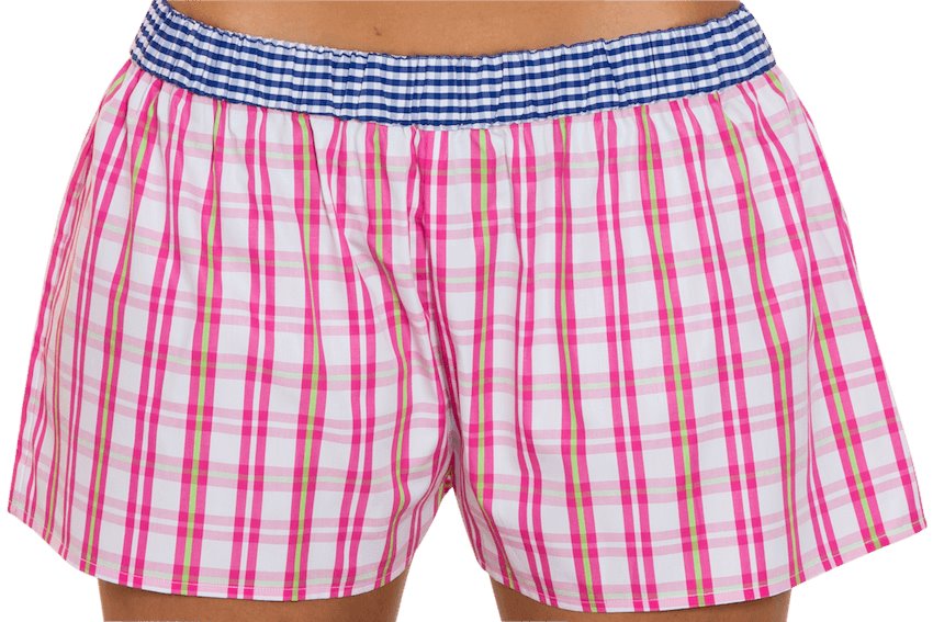 B3-Thin Lime/Pink Check Boxer Shorts