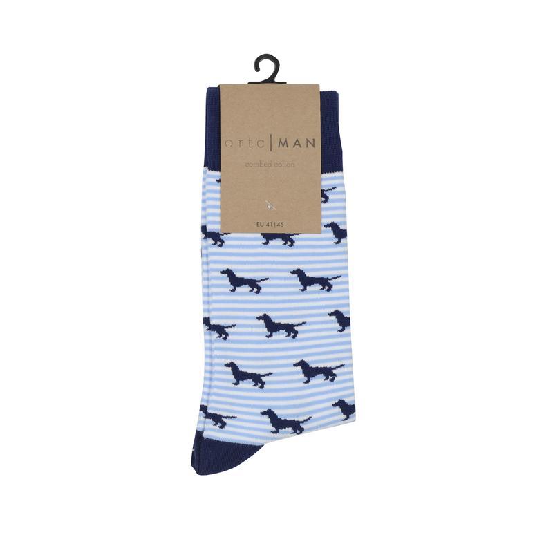 Blue Stripe Dachies - Socks