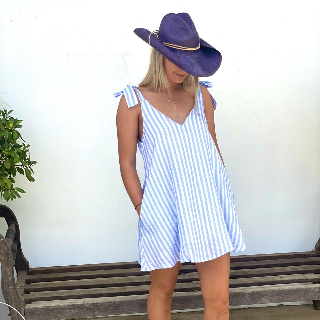 Capri Dress - Blue Stripe