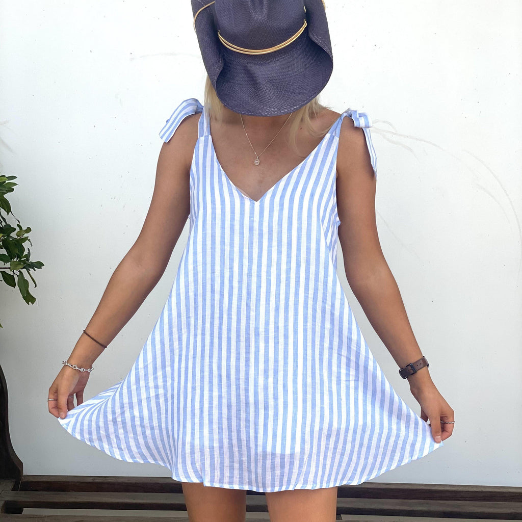 Capri Dress - Blue Stripe