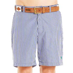 Casual Shorts A-Navy Gingham Check