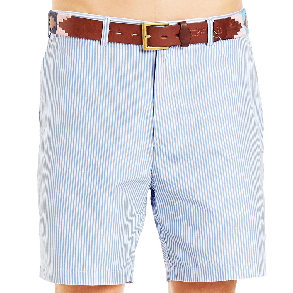 Casual Shorts C-Pale Blue Stripe
