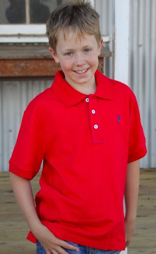 Childrens Red Polo Shirt