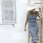 Eva Dress - Navy Gingham
