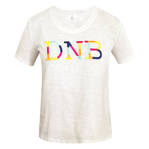 Funky Embroidered Linen Tee - White