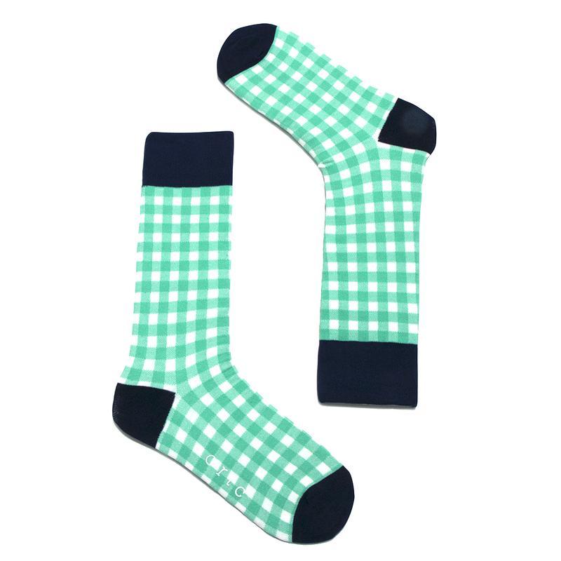 Green Gingham - Socks