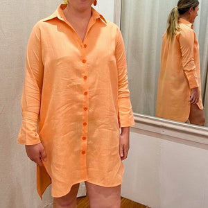 Harper Shirt Dress - Apricot