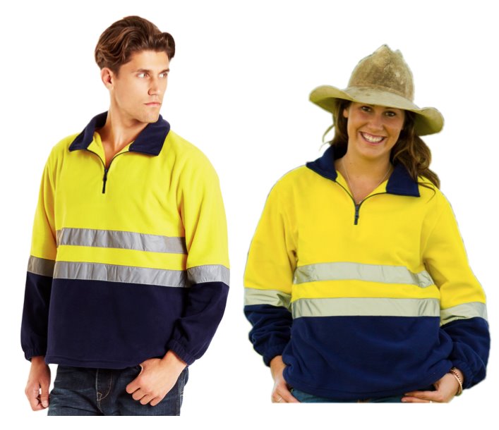 Hi-Vis Polar Fleece *slight dye marks on the yellow fabric