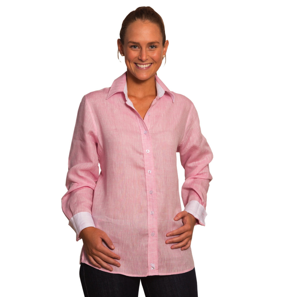 Kate Pink Linen Shirt