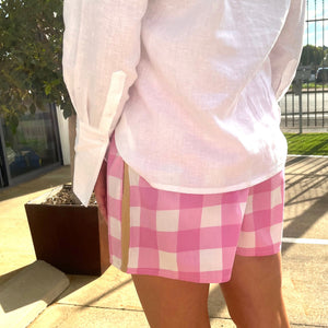 Lilla Shorts - Pink Check