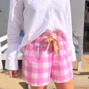 Lilla Shorts - Pink Check
