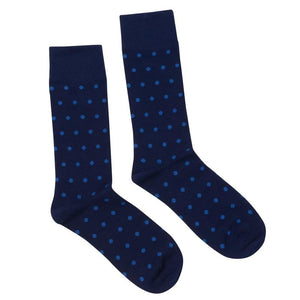 Navy and Blue Polka - Socks