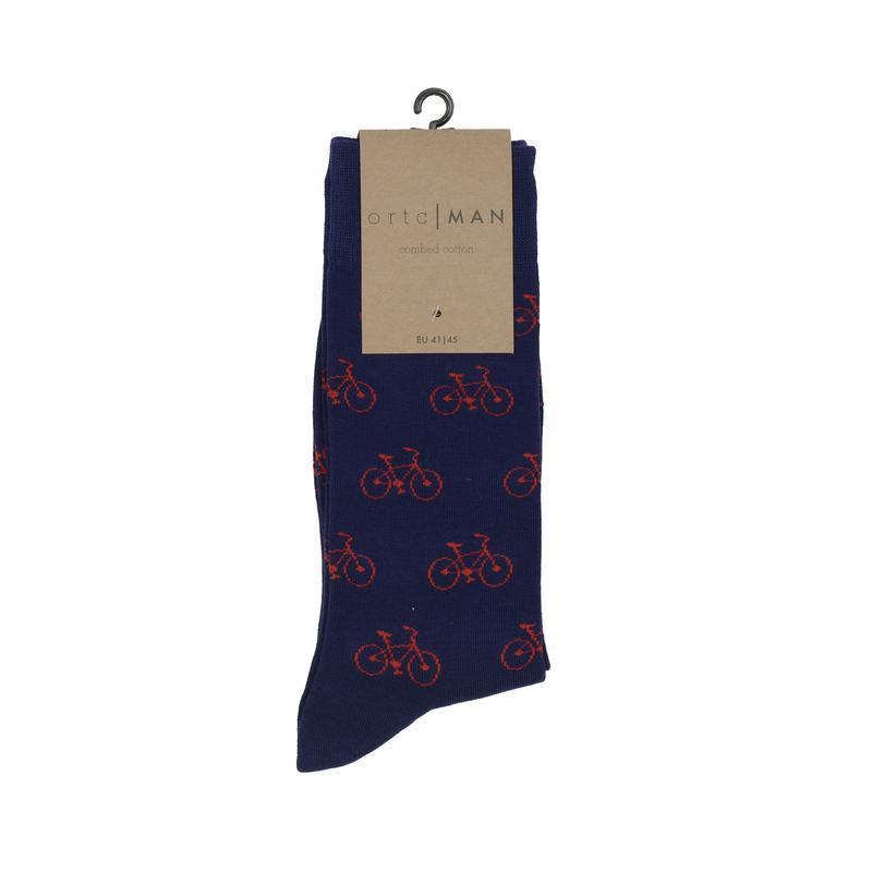 Navy and Red Bicycles - Socks