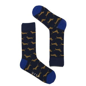 Navy Dachies - Socks