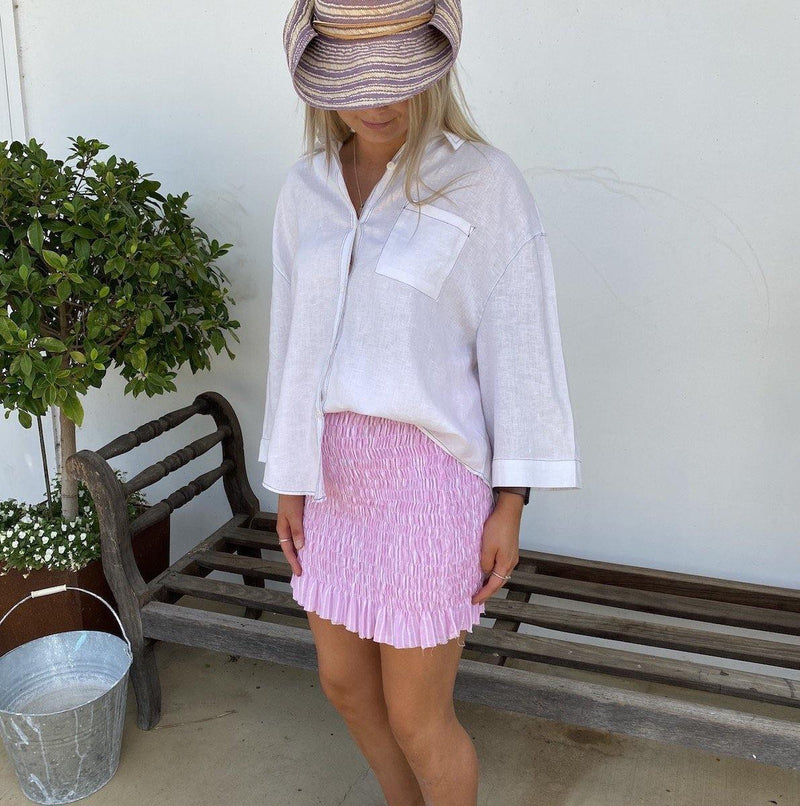 Pippa Skirt - Pink Stripe