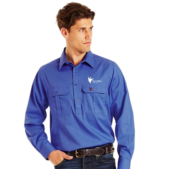 RuralBiz Training - Ocean Half Button - Light Weight