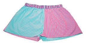 U-Aqua/Pink Stripe Boxer Shorts