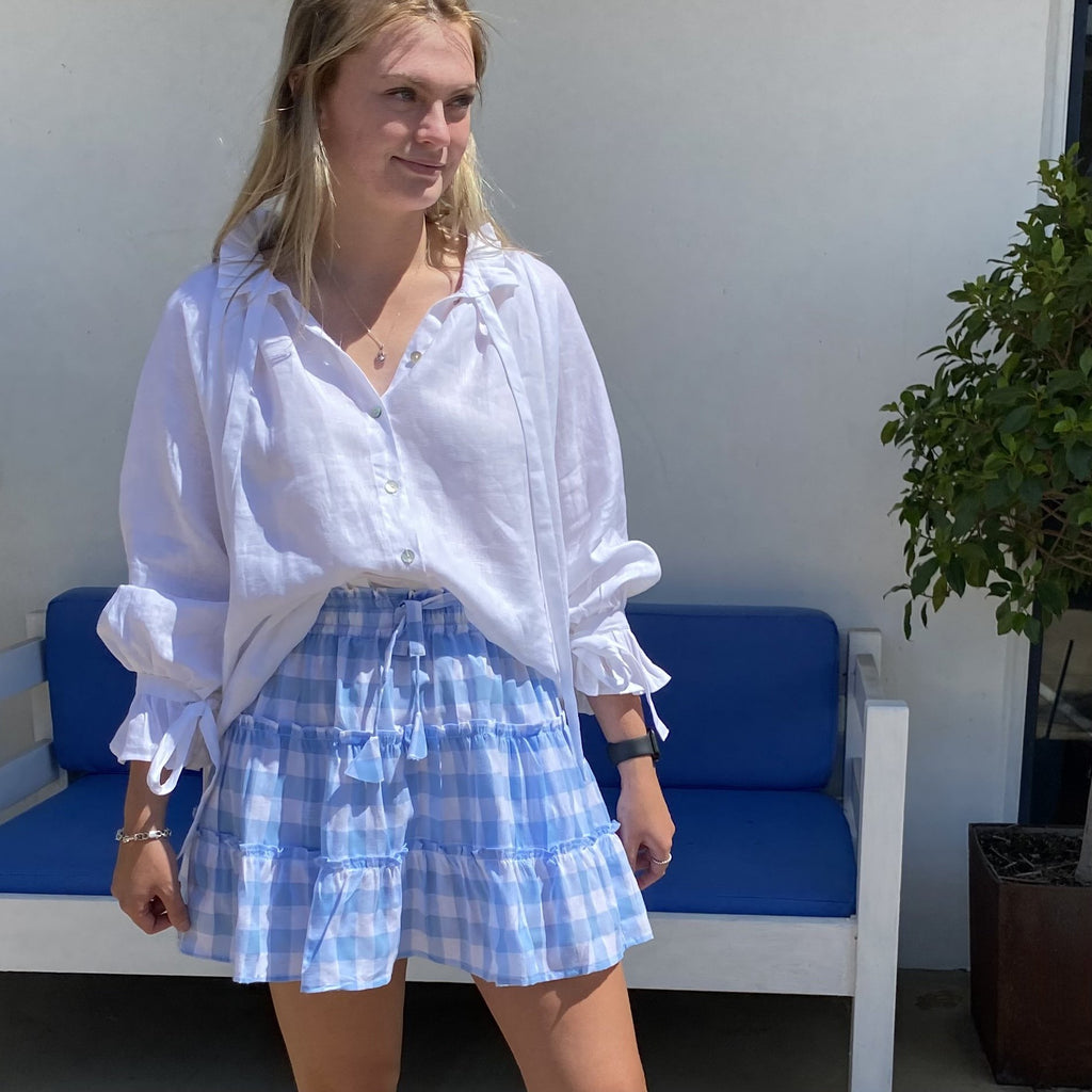 Zanzibar Skirt - Blue Check