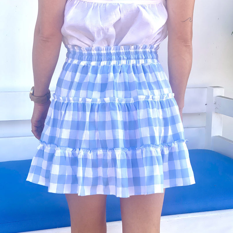Zanzibar Skirt - Blue Check